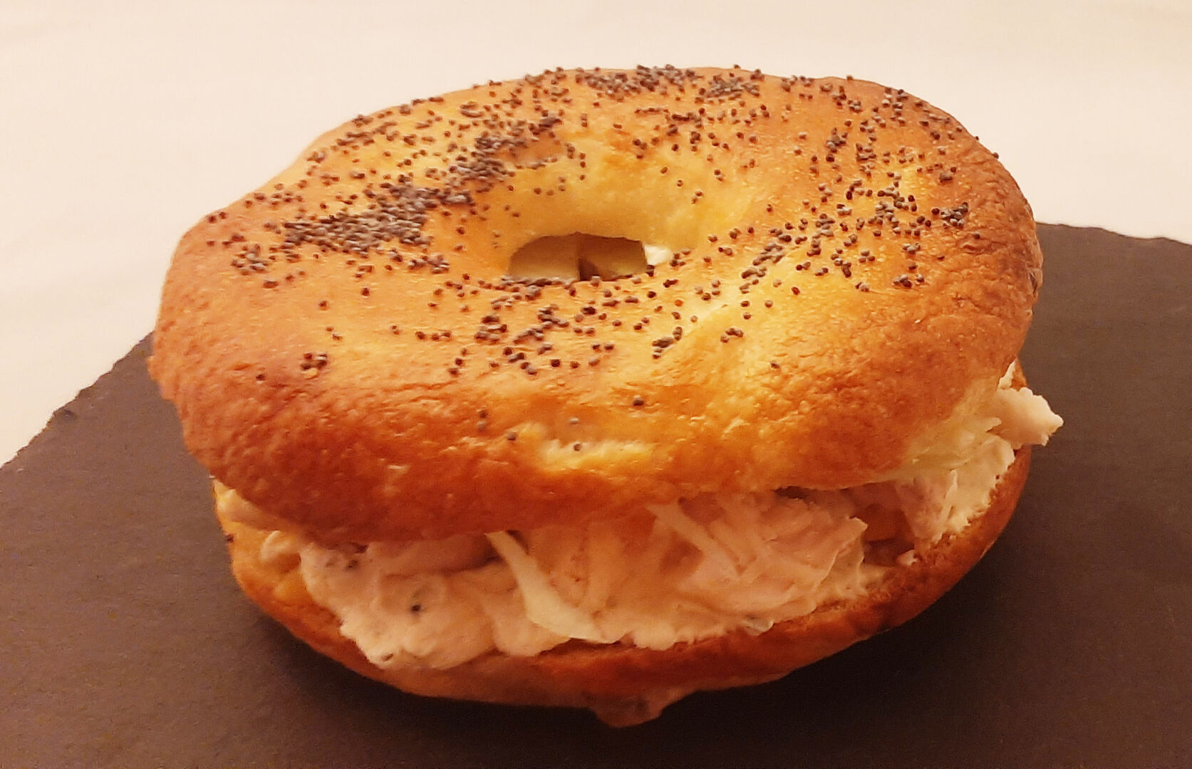 Recette bagel poulet fromage frais Pain américain et garniture maison